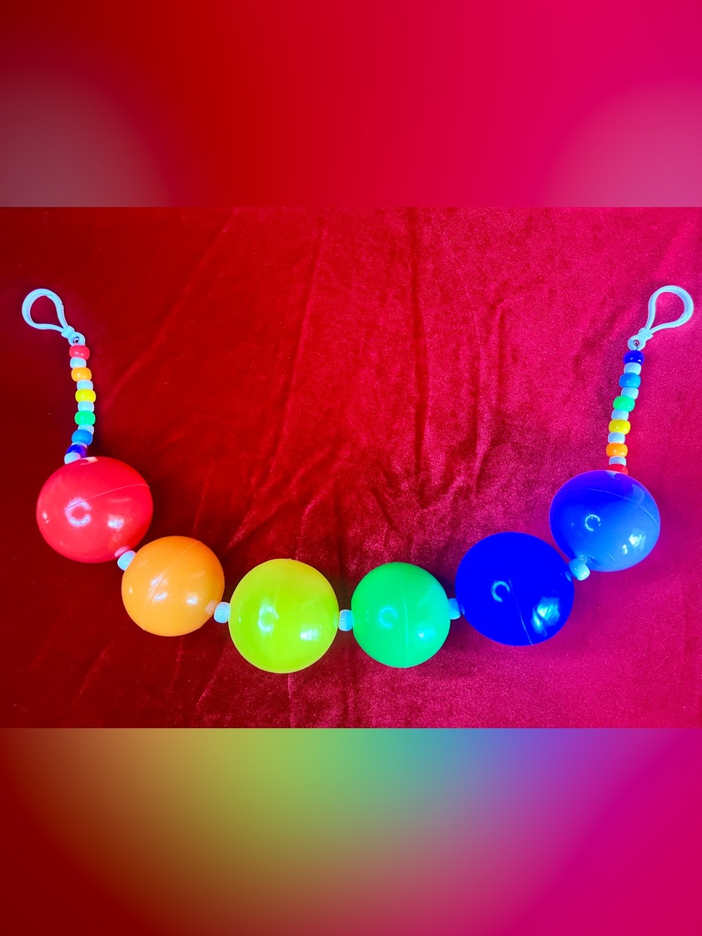 Rainbow Ballpit Clown Belt Chain